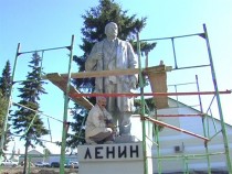 Юрга. Реставрация памятника Ленина