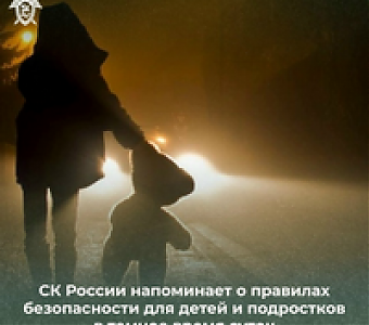Родителям о безопасности детей в темное время суток