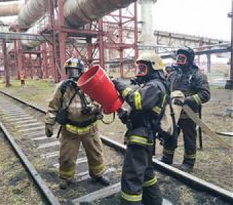 Условный пожар на сложном производственном объекте потушен, задачи выполнены