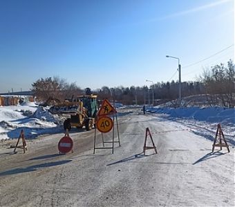 В связи с проведением ремонтных работ в Юрге ограничено движение транспорта