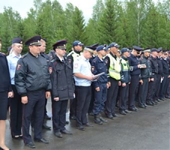 В Юрге прошел общегородской гарнизонный развод нарядов полиции